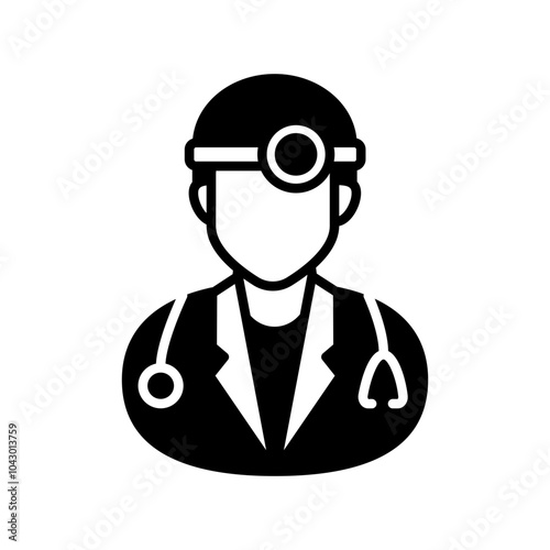 Dental Hygienist Glyph Icon, Vector illustration