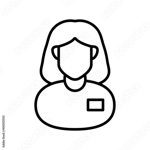 Clinical Pharmacist Outline Icon, Vector illustration