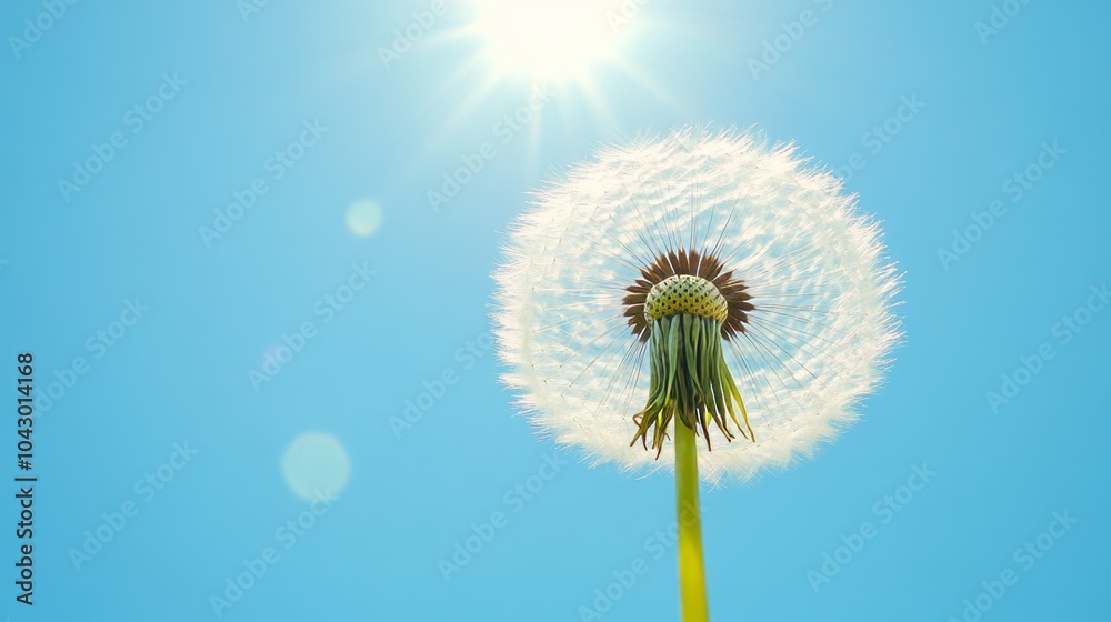Fototapeta premium dandelion against blue sky