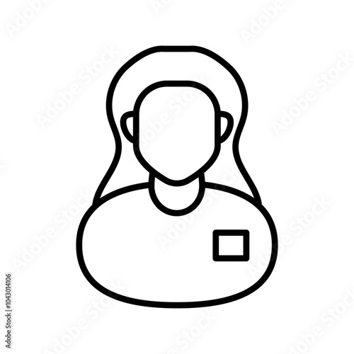 Speech Therapist Outline Icon, Vector illustration