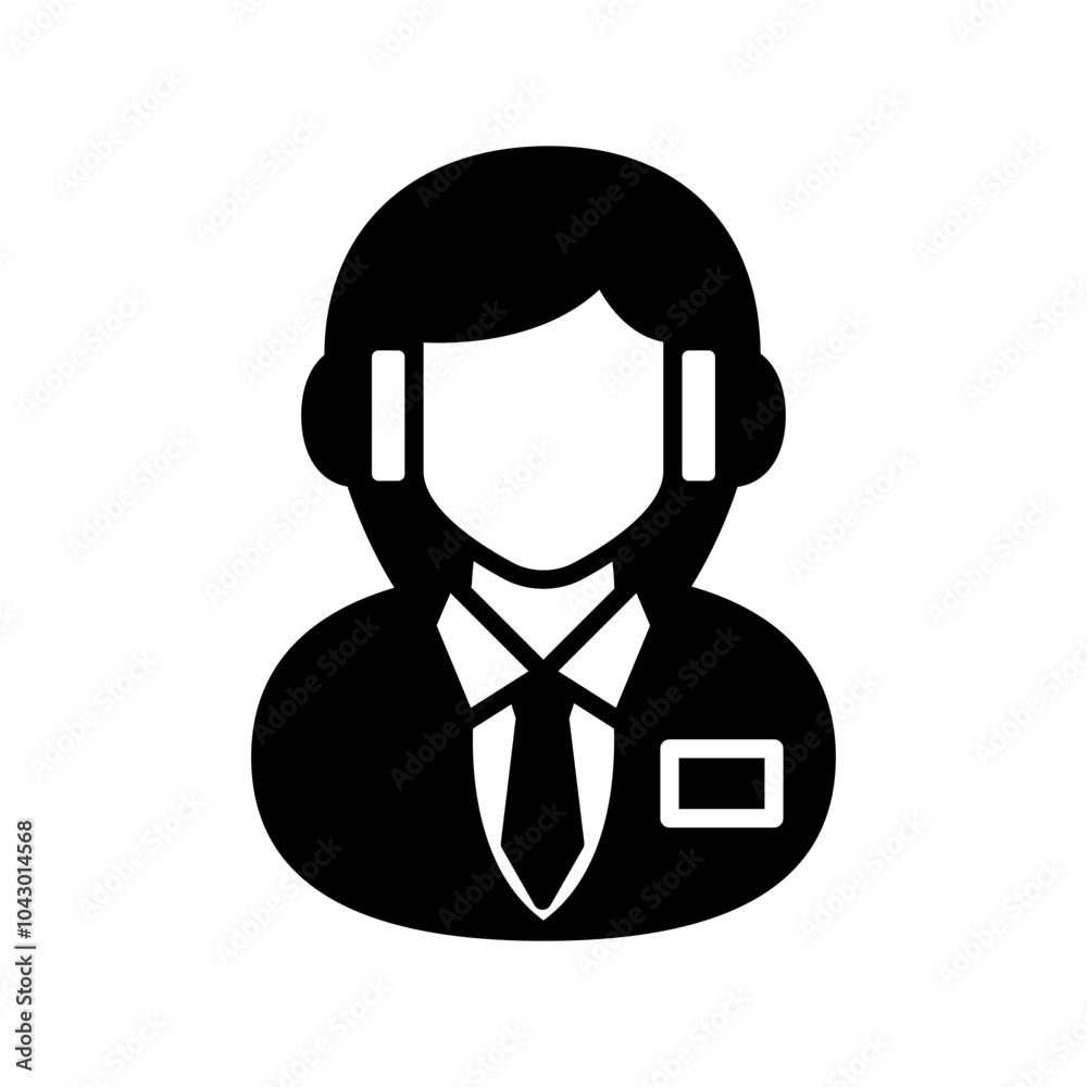 Online Consultant Glyph Icon, Vector illustration Online Consultant Glyph Icon, Vector illustration