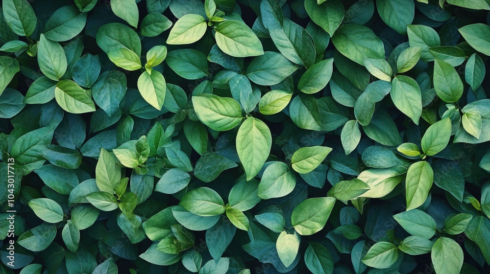 Obraz premium Background comprised of small green leaves Green Floral Background 