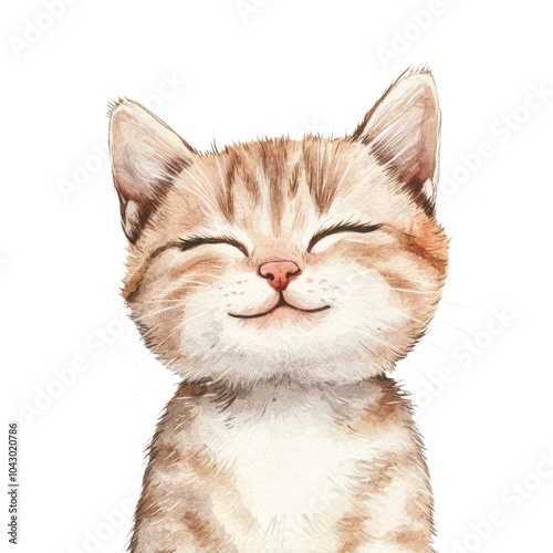 Transparent clipart of cute orange cat smirking photo