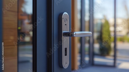 Door access control systems, showcasing keyless entry and electronic systems for managing access to doors in offices and businesses photo