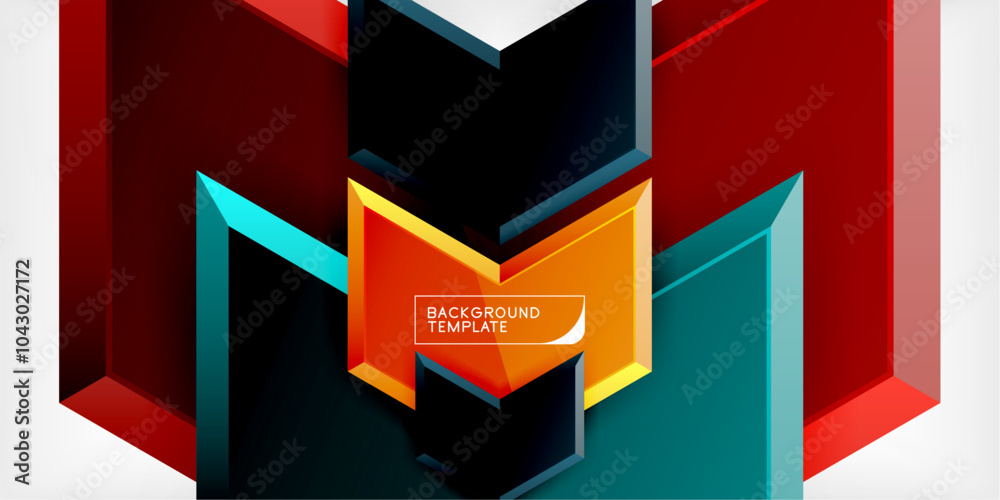 Vector 3d arrow techno design template Vector 3d arrow techno design template