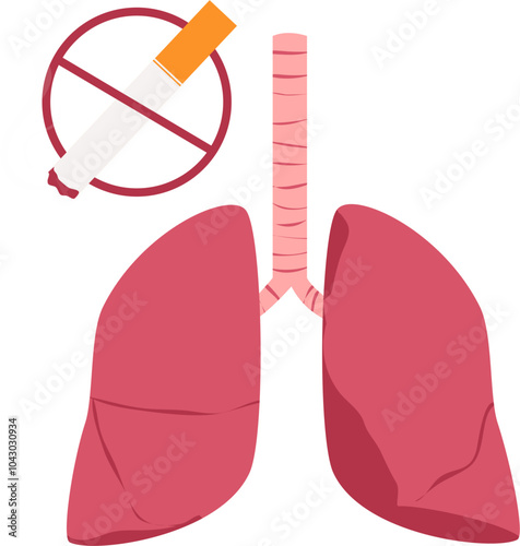 Lung disease. Respiratory disease illustration.