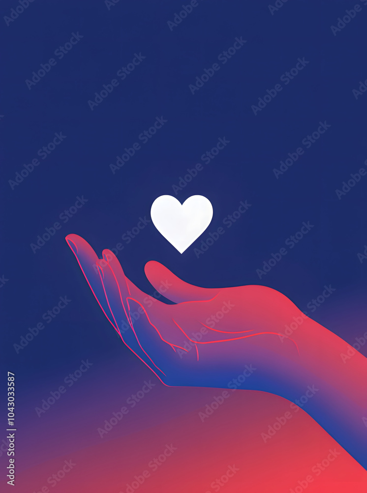 Obraz premium heart in hand. Generative AI