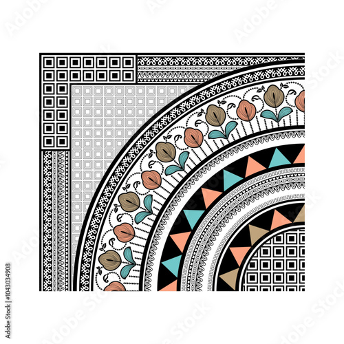bedsheet design digital art use hand work and digital printing
