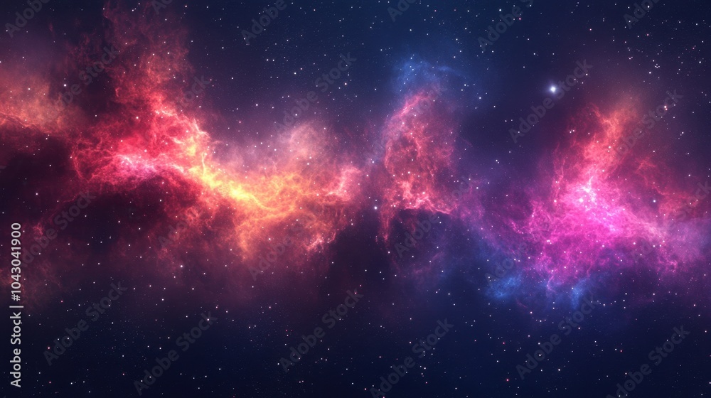 Vivid cosmic nebula in deep space Vivid cosmic nebula in deep space