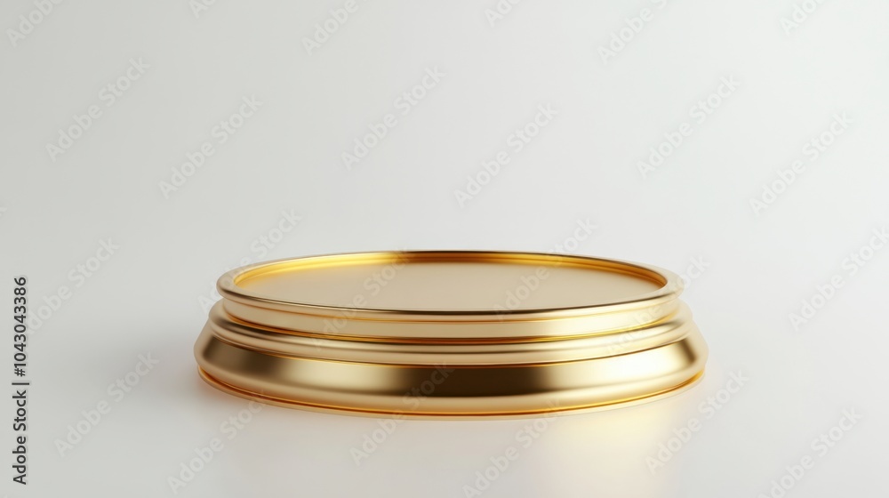 Elegant golden display stand for product showcase Elegant golden display stand for product showcase