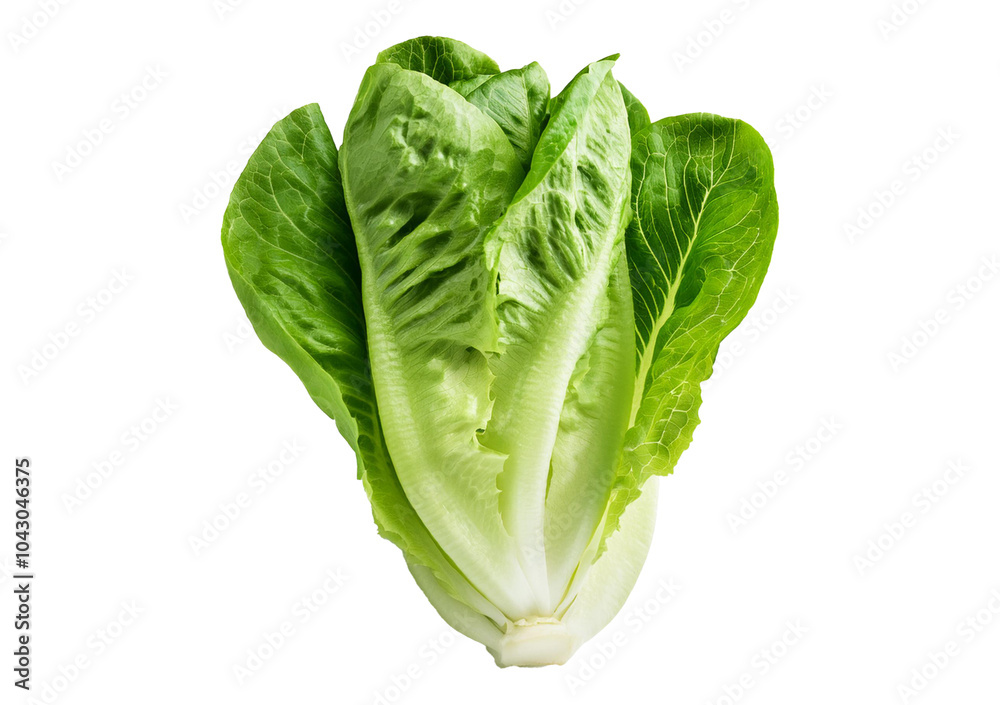 Fototapeta premium Romaine lettuce vegetable isolated on transparent or white background