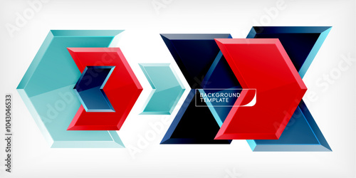 Free Download Vector 3d arrow techno design template - GFXLoad