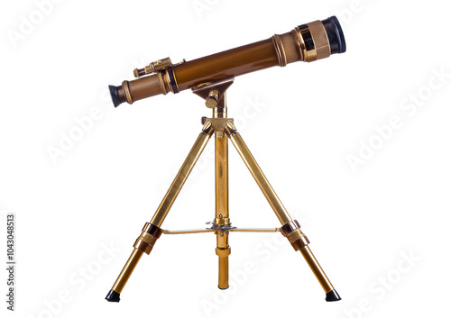 Telescope isolated on transparent or white background