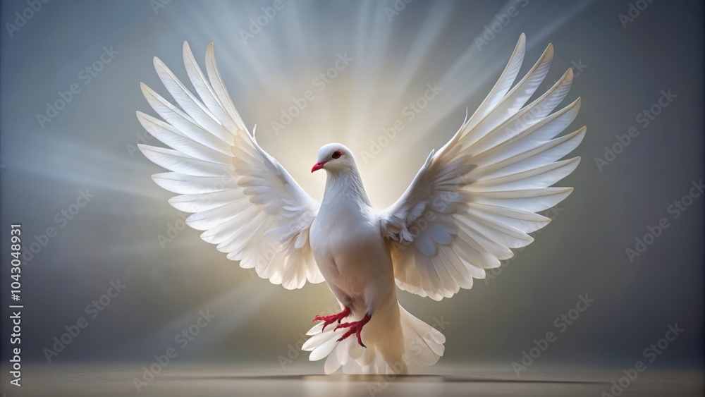 Obraz premium white dove in flight
