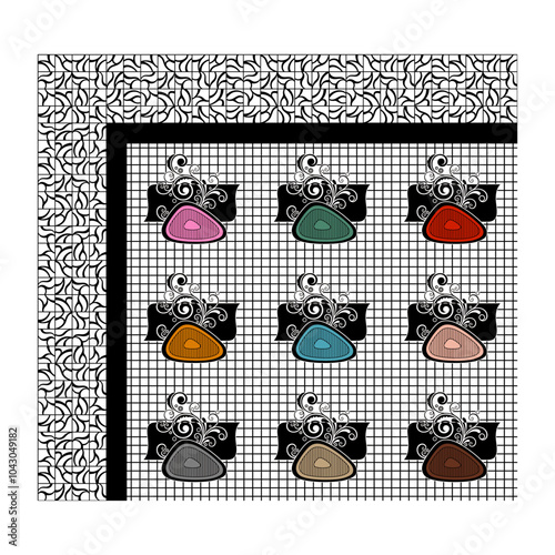 bedsheet design digital art use hand work and digital printing
