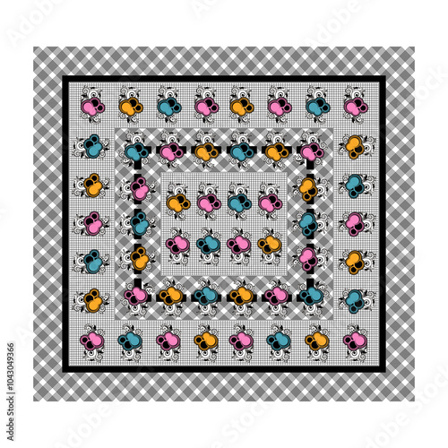 bedsheet design digital art use hand work and digital printing
