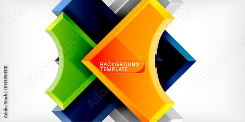 Geometric design abstract background - circles and triangles