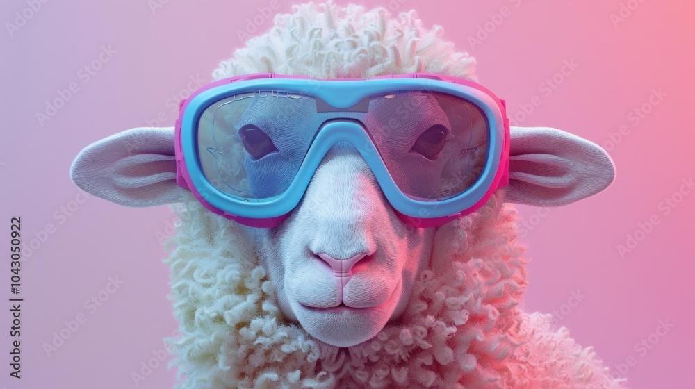 Cool Sheep with Goggles