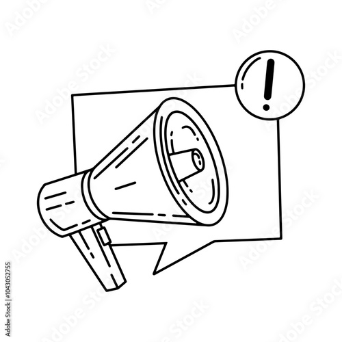 Megaphone icon. Loudspeaker megaphone. Advertising concept.