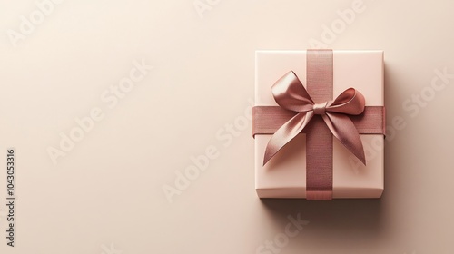 Elegant 3D Christmas Gift with Luxury Color Tones on White Background