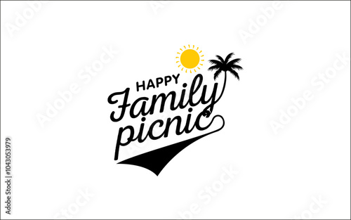 Illustration graphic vector of family picnic time design template