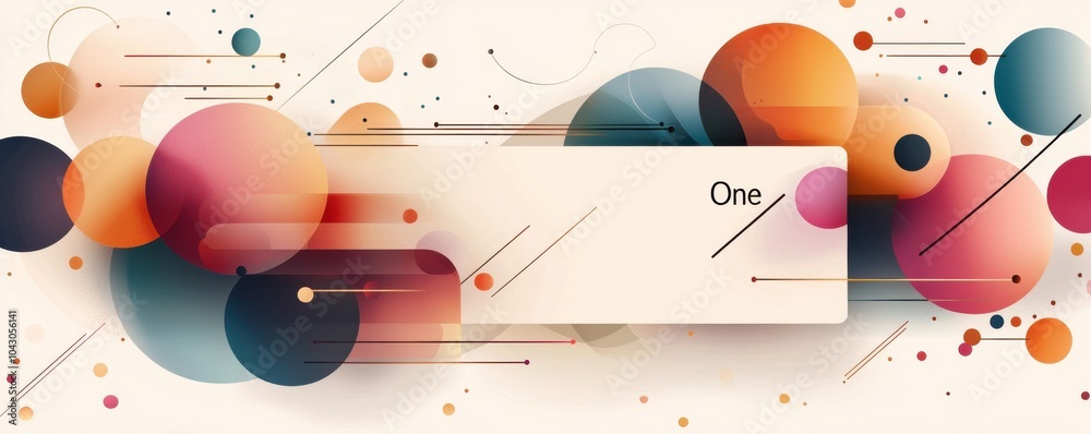 Obraz premium Abstract artistic poster with colorful shapes and sleek modern design on a white background for creative projects