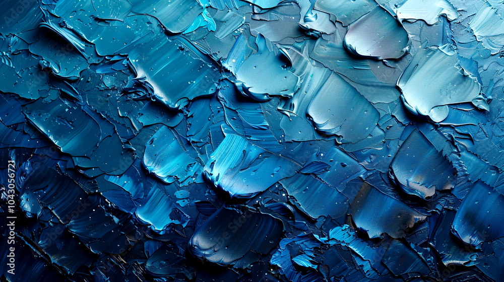 Deep azure abstract texture evoking tranquility and depth in an oceanic landscape