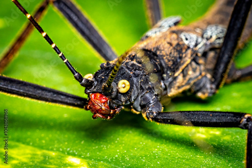 Εκτύπωση καμβά A black walking stick insect