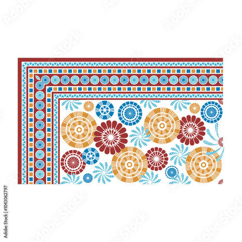 bedsheet design digital art use hand work and digital printing
