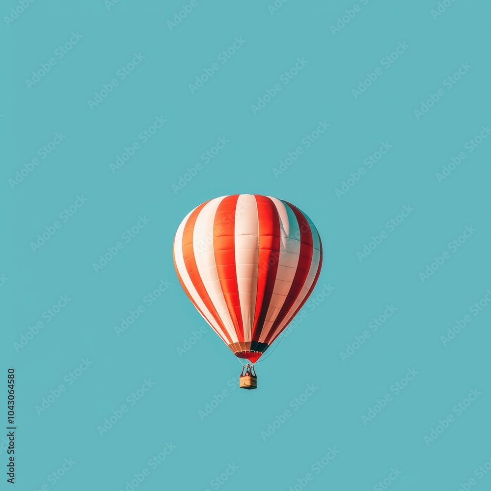 Fototapeta premium Colorful Hot Air Balloon in Clear Sky