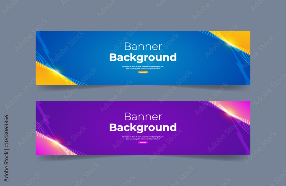 Fototapeta premium Modern geometric banner template