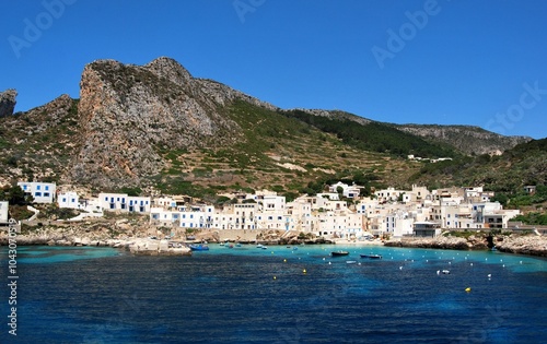 view of the city of the sea at Levanzo island in Sicily photo