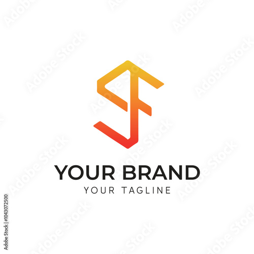 Professional letter SF Business Logo
