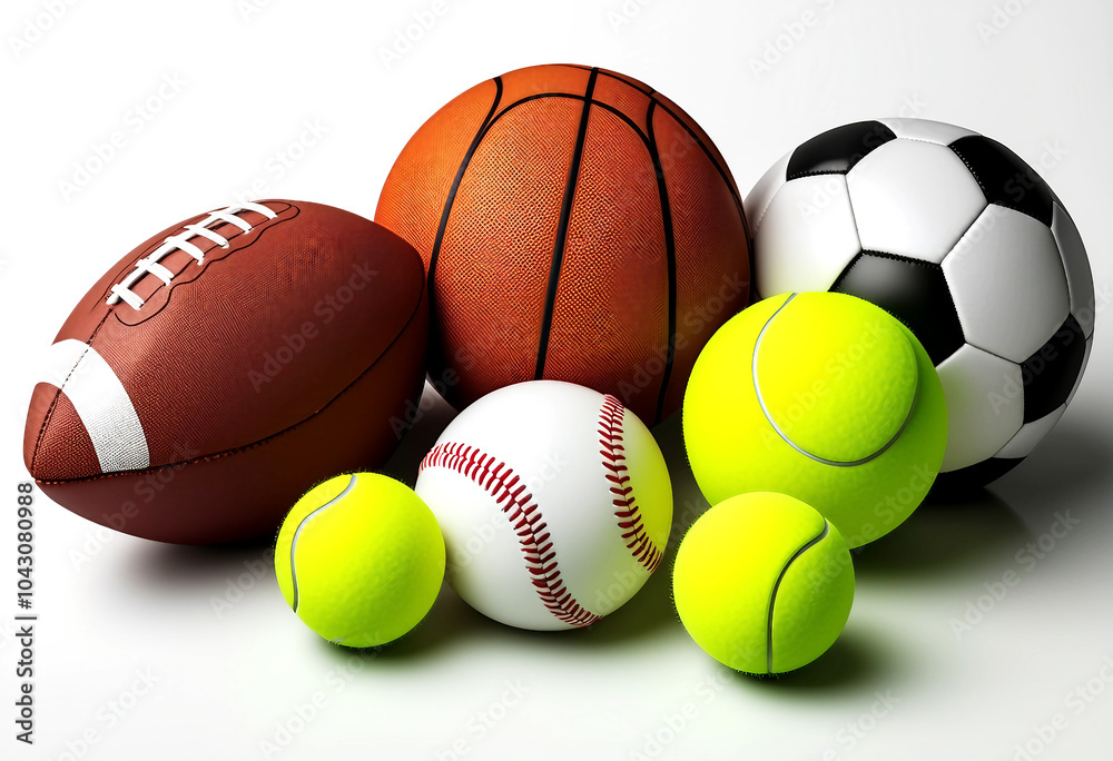 Collection of Sports Balls for Multiple Games Collection of Sports Balls for Multiple Games