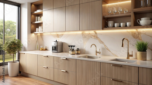 modern kitchen in house