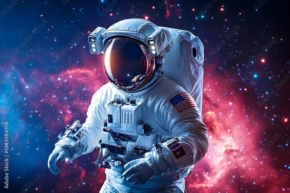 Exploring the cosmos astronaut in space Exploring the cosmos astronaut in space