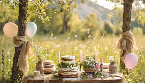 Rustic Birthday Party in a Wildflower Meadow