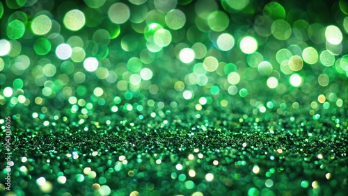 glittering green background texture for Christmas decorations defocused Close-Up