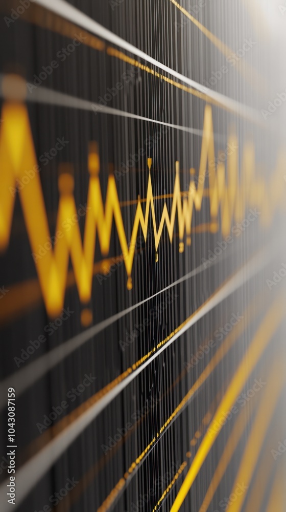 Fototapeta premium Abstract representation of sound waves with a gradient effect.