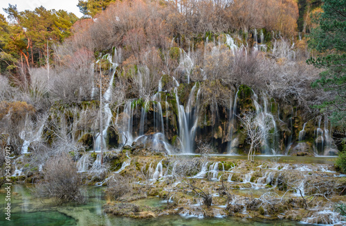 Source of the Cuervo River, Cuenca Province, Castilla-La Mancha, Spain photo