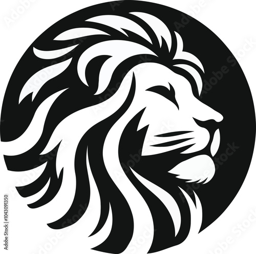 Lion Logo Iconic Silhouette Art Vector Illustration