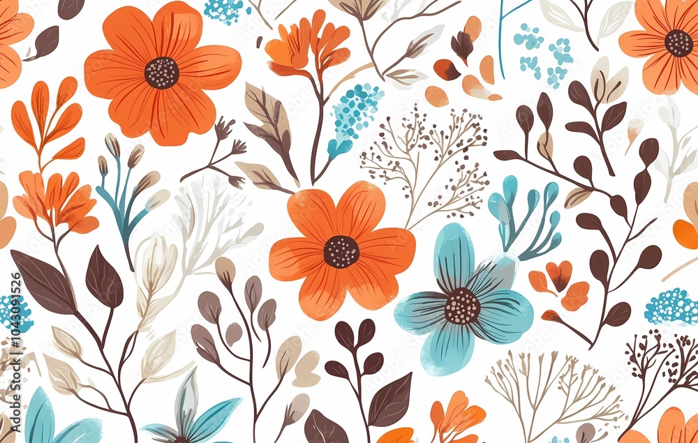 seamless background with flowers seamless background with flowers