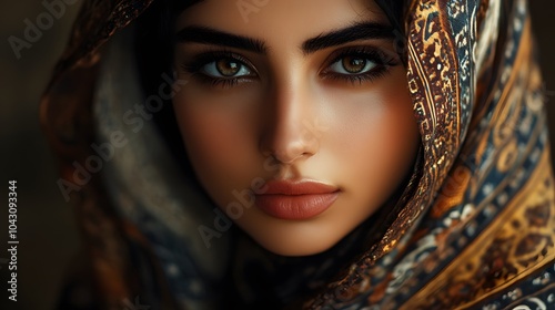 woman Beautiful middle eastern woman wearing abaya. 