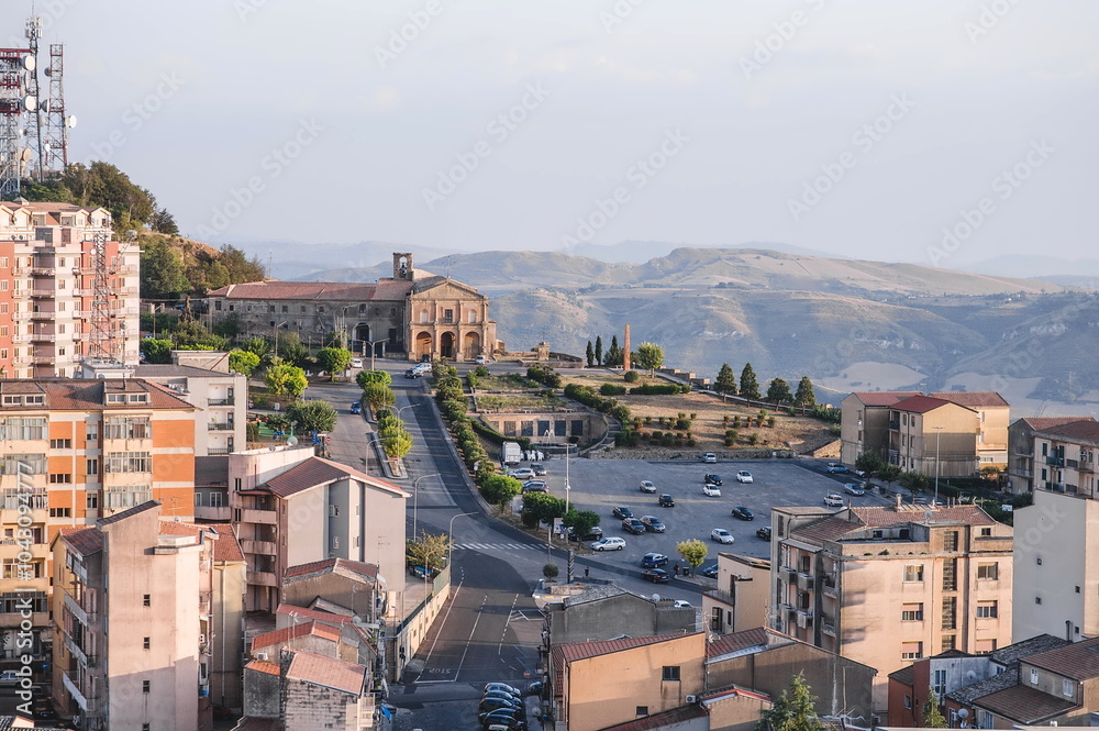 Fototapeta premium view of the city of Enna in Sicily