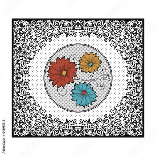 bedsheet design digital art use hand work and digital printing