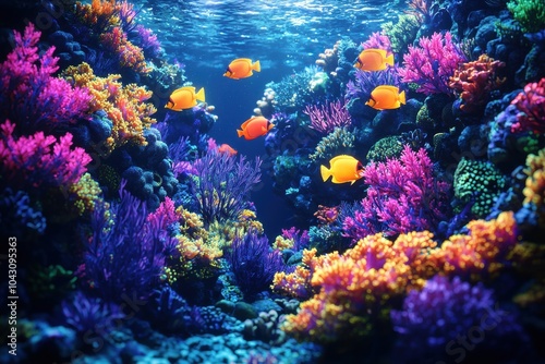 Vibrant coral reef a colorful underwater ecosystem