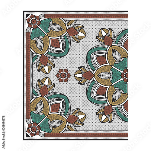 bedsheet design digital art use hand work and digital printing