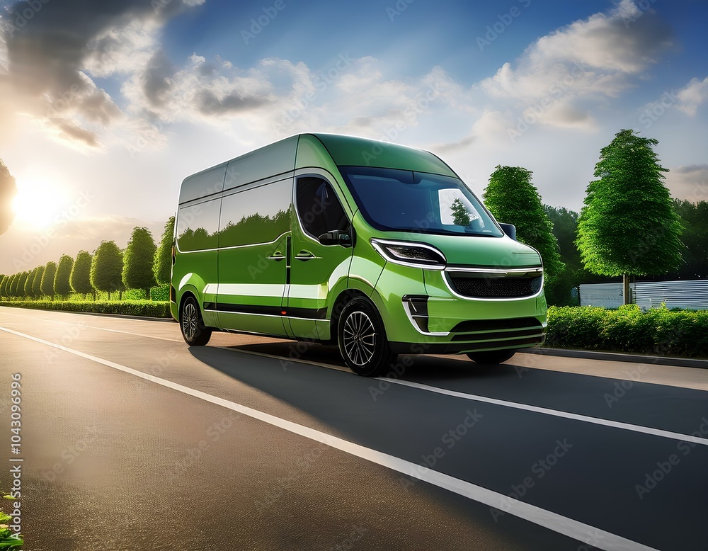 Green logistics and sustainable transportation industry utilizing electric vehicles