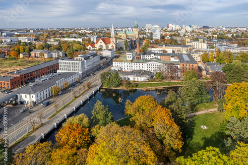 City of Lodz, Poland. View of the White Factory.