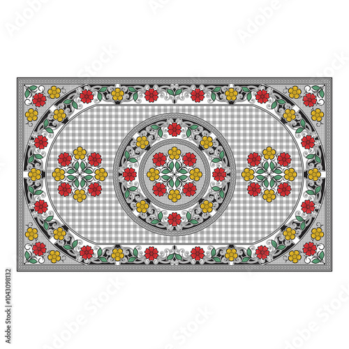 bedsheet design digital art use hand work and digital printing